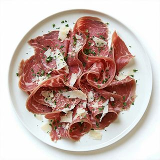 Carpaccio de ternera y parmesano