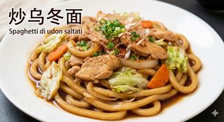 Spaghetti di udon saltati