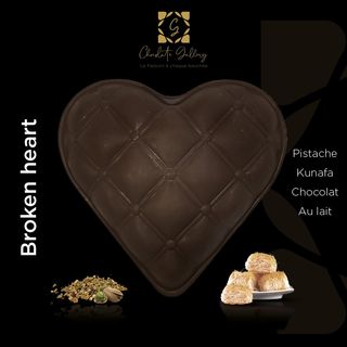Cœur "pistache, Kunafa" Chocolat Au Lait (broken Heart)