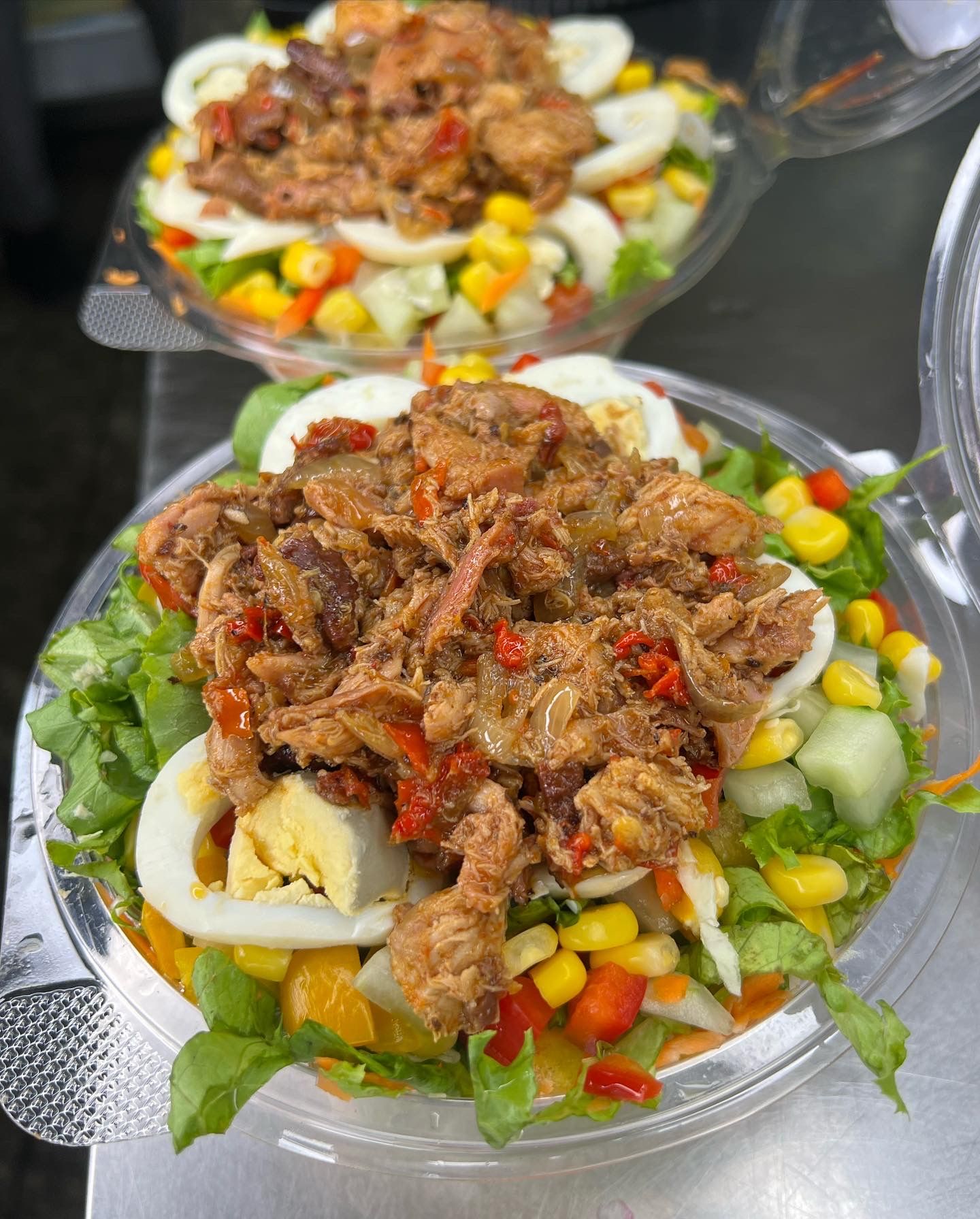 Spicy smoked chicken salad