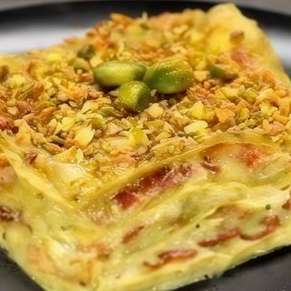 Lasaña al Pistacho