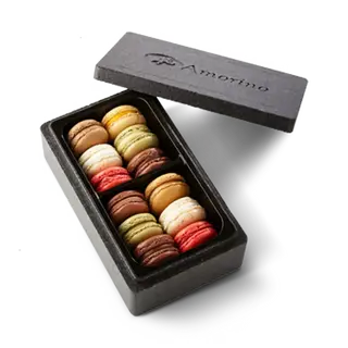 Cofre Con 12 Macarons Rellenos De Helado Variados