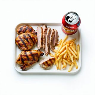 Menù vaschetta con carne e verdure