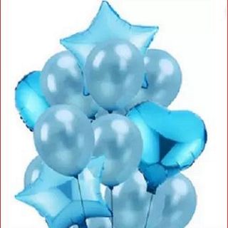 #6. ფოლგირებული და ლატესის ბუშტების ნაკრები 15 ბუშტით