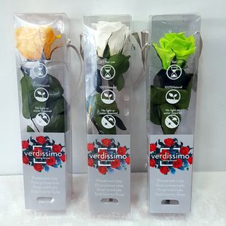 Rosa Preservada Corta De Color