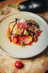 Melanzane con focaccia