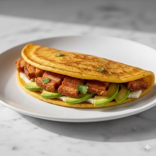 Cachapa Con Chicharrón (1 Ud.)