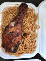 Stir Fry Spaghetti and Grilled Chicken