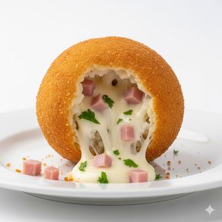 Arancino prosciutto e mozzarella
