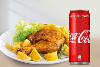 Pollo a la brasa + Coca-Cola