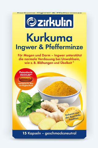 ზირკულინ - კურკუმის კოჭა და პიტნა კაფსულა N15