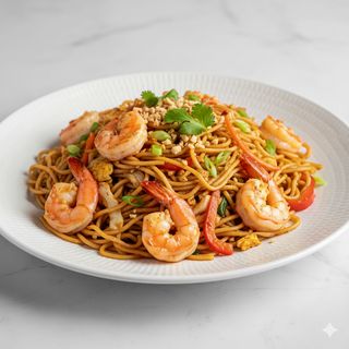 207. Tallarines Fritos Con Gambas