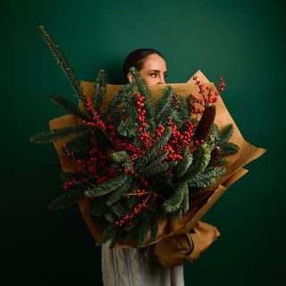 Buchet cu brad si ilex