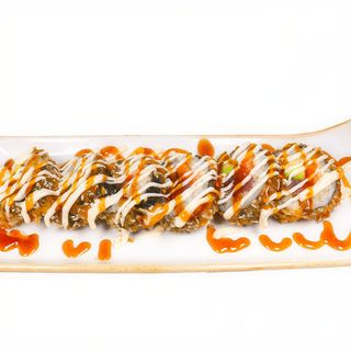 104.Tempura De Salmón Con Atún Y Aguacate (6 Uds.)