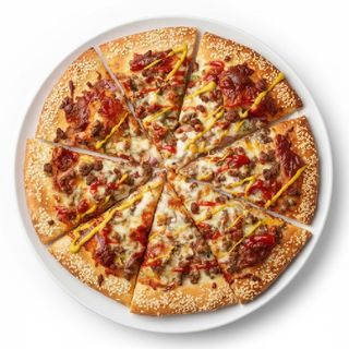 Pizza súper cheese burger (18 cm.)