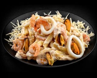 Seafood penne