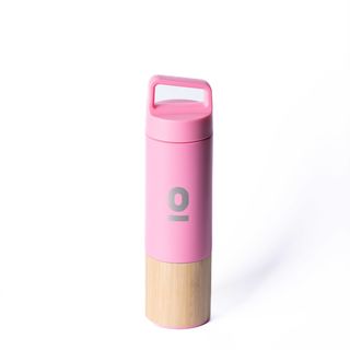 Pink Bamboo Thermos With Handle 500ml