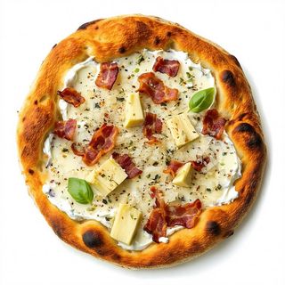 Crema di carciofi, pancetta affumicata