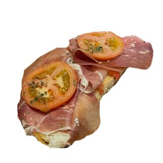 Tosta de Jamón Serrano y Tomate Natural loncheado