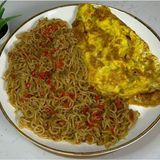 Indomie and Fried eggs