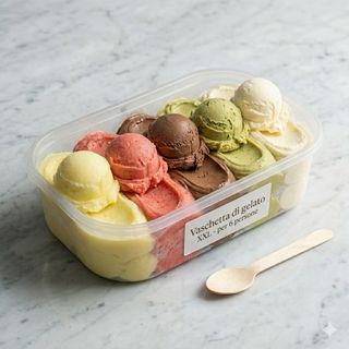 Vaschetta di gelato XXL per 6 persone - fino a 5 gusti