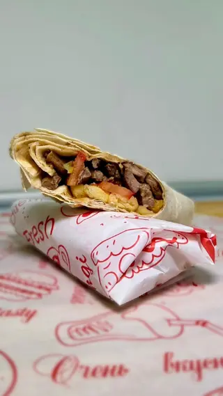  Жареный Донер с говядиной (двойное мясо)