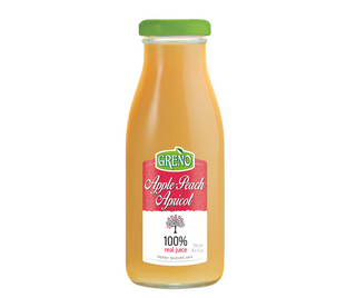 Сок "Greno"ябълка, праскова и кайсия
