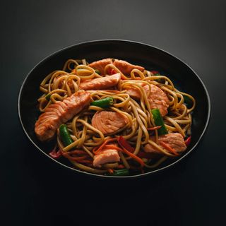 Wok losos