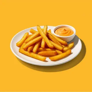 Patatas Fritas Con 3 Salsas