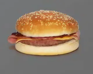 Hamburguesa Con Bacon Y Queso