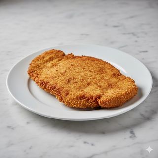 Milanesa Normal De Ternera con patatas fritas