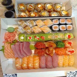 Combinado sushi to sashimi 58 Piece