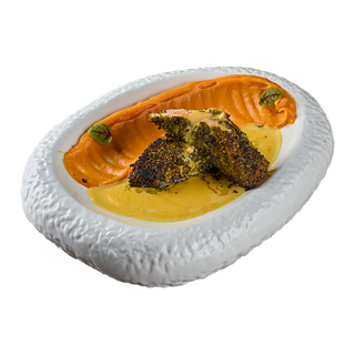 СЬОМГА ФИЛЕ С ХРУПКАВА ПИСТАЧИО КОРИЧКА