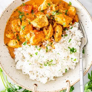 Butter pollo con arroz O pan