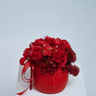 Aranjament flori rosii