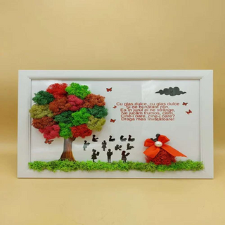 Tablou cu licheni pentru doamna Invatatoare - 20x30