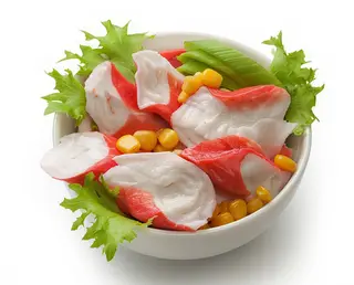 Ensalada de carne de cangrejo y maiz