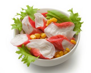 Ensalada de carne de cangrejo y maiz