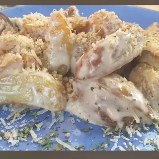 Patatas Salteadas Con Gorgonzola, Nueces Y Grana Padano