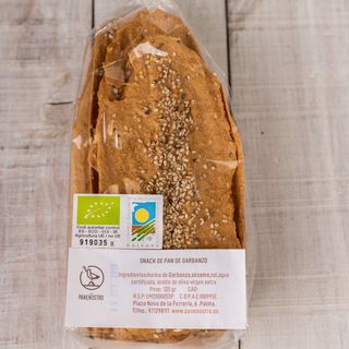 Snack Ecológico de Pan de Garbanzo con semillas de sésamo (125grs)