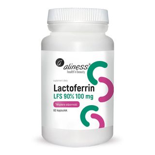 Laktoferyna Lactoferrin LFS 90% 100mg 60 kapsułek Aliness