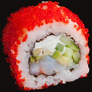 Рол Каліфорнія в ікрі з креветкою (265/50/25/10г)