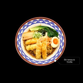 19E. Ebi Tempura shoyo ramen
