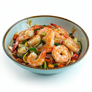 Langostino Al Wok Sal Y Pimienta