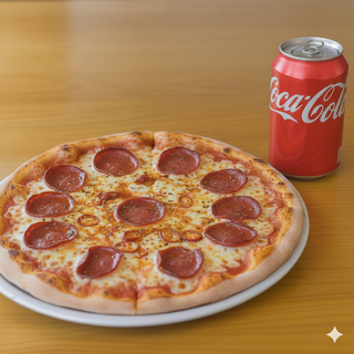 Pizza Diavolo + Coca- Cola