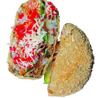 Суші-бургер з лососем-гриль