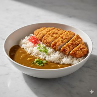 Arroz al curry con croqueta de calabaza