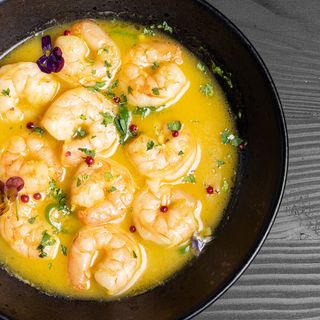 Creveti in sos de unt 