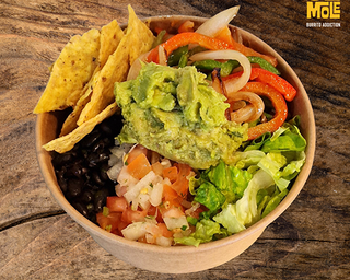 Bowl vegan verduras y guacamole