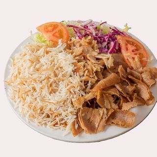 Plato Arroz Basmati Con Carne Kebab